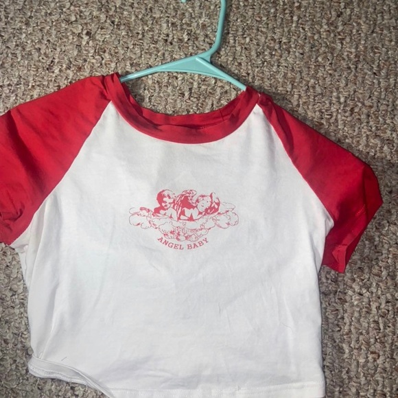 Angel red and white crop top - Picture 1 of 2